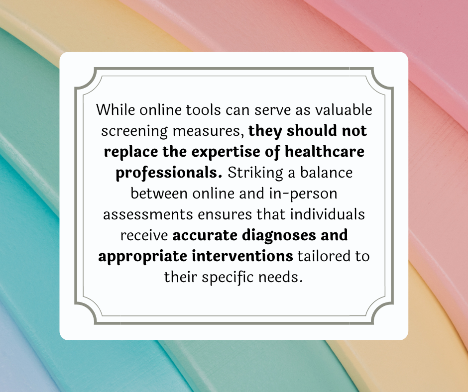 pros and cons of online autism tests